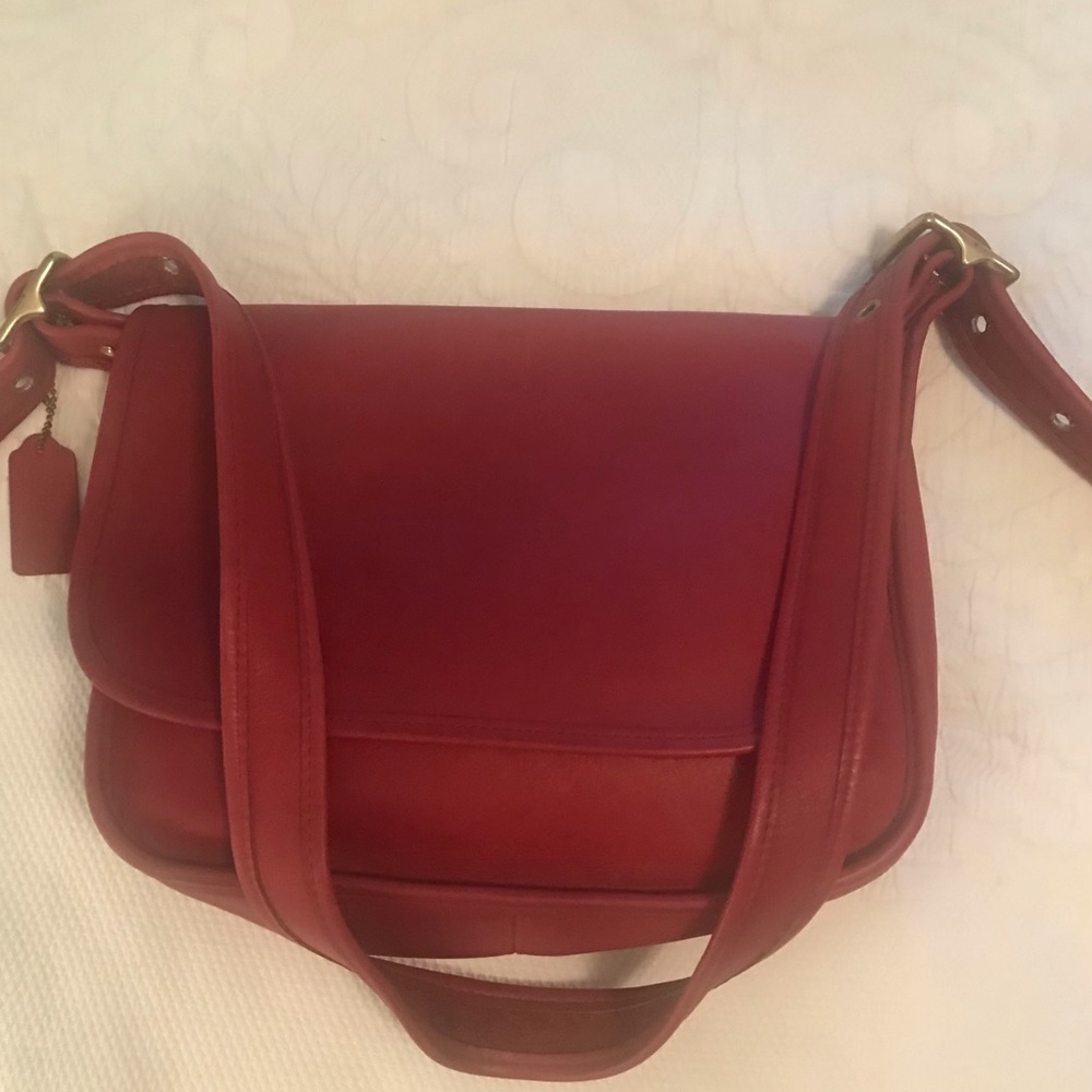 Coach vintage saddle bag Red